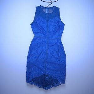 Adelyn Rae Cobalt Blue Lace Cocktail Dress